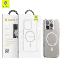 Blueo Crystal Pro For iPhone 16 Pro Max Case anti -yellowing Drop Resistance Magnetic transparent Case For iPhone 16 Pro Cover