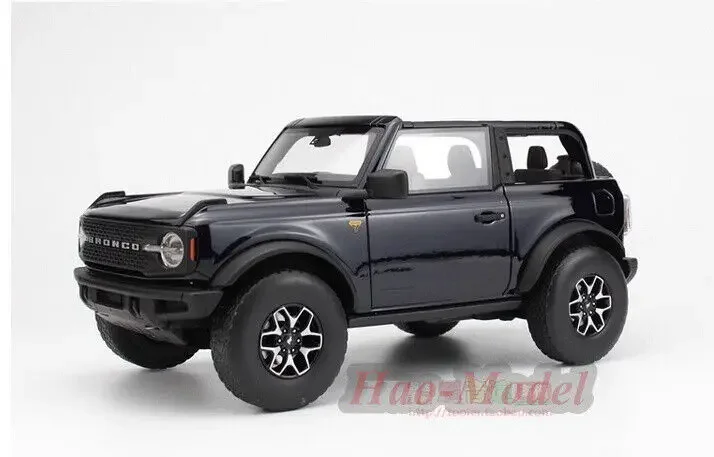 

GT Spirit 1/18 для Ford Bronco Jeep SUV, модель автомобиля из смолы, литая под давлением, имитация игрушки для мальчиков, подарок на день рождения, хобби, дисплей, украшения, черный