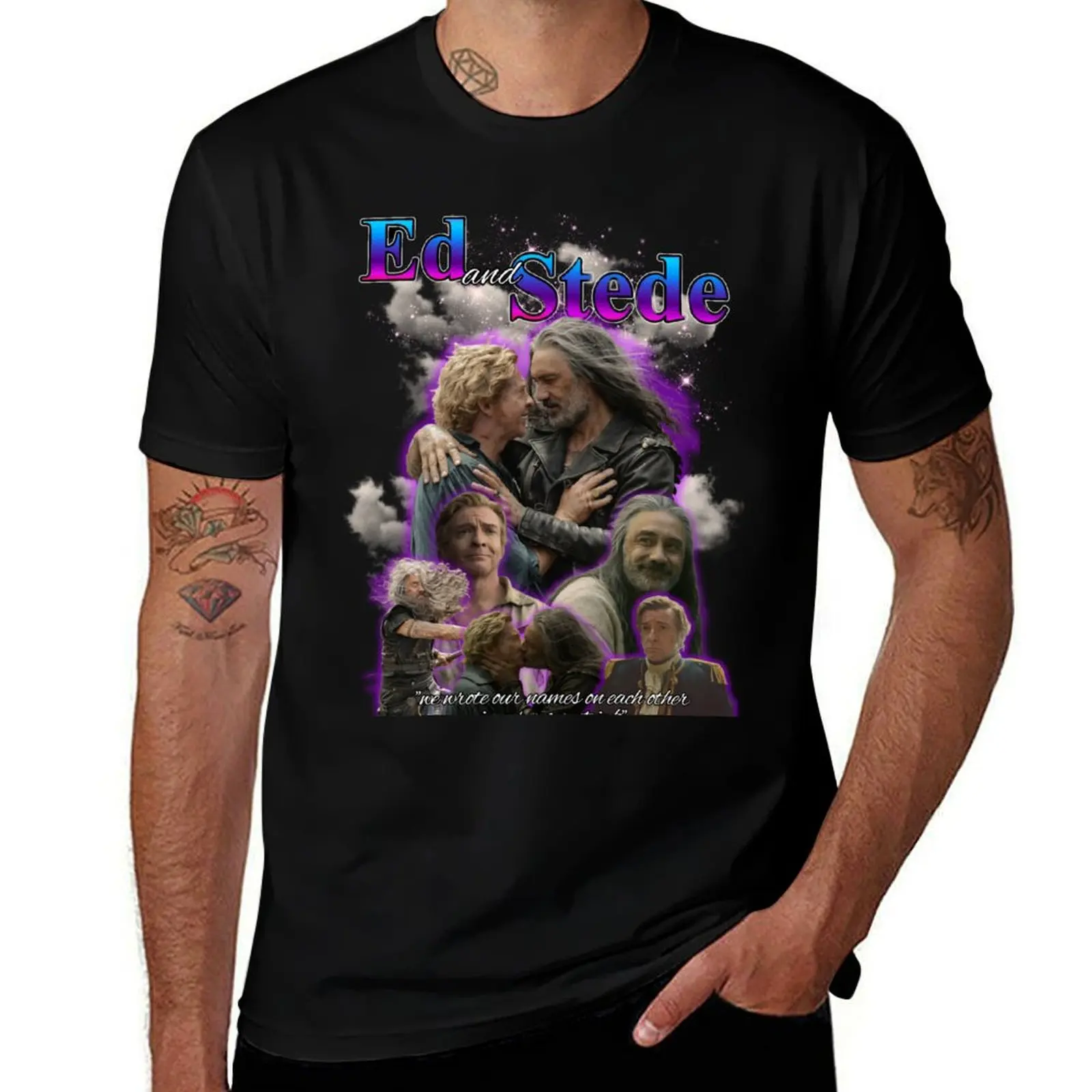 

Ed and Stede retro T-Shirt cotton t shirts man 100% t shirts for man graphic cars