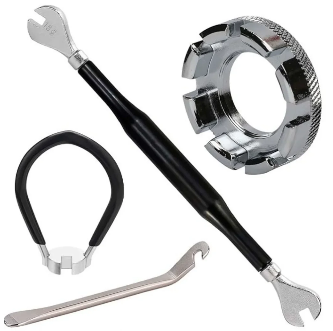 

Черный инструмент для обслуживания дома, многофункциональные спицевые ключи, ключ из нержавеющей стали, портативный набор инструментов для обслуживания