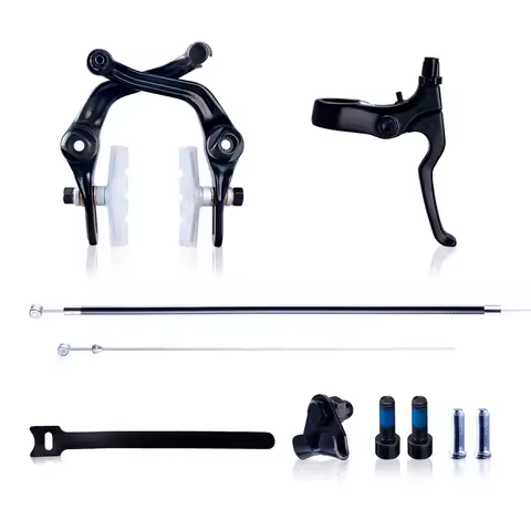 Funsea Bicycle Brakes U Brake Kit Bike Accessories Forged Alloy Lever Transparent Pads Inner Outer Housing BMX Parts Cable