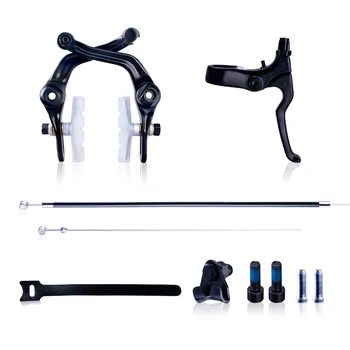 Funsea bicycle brakes U brake kit bike accessories forged alloy lever transparent pads inner outer housing BMX parts cable