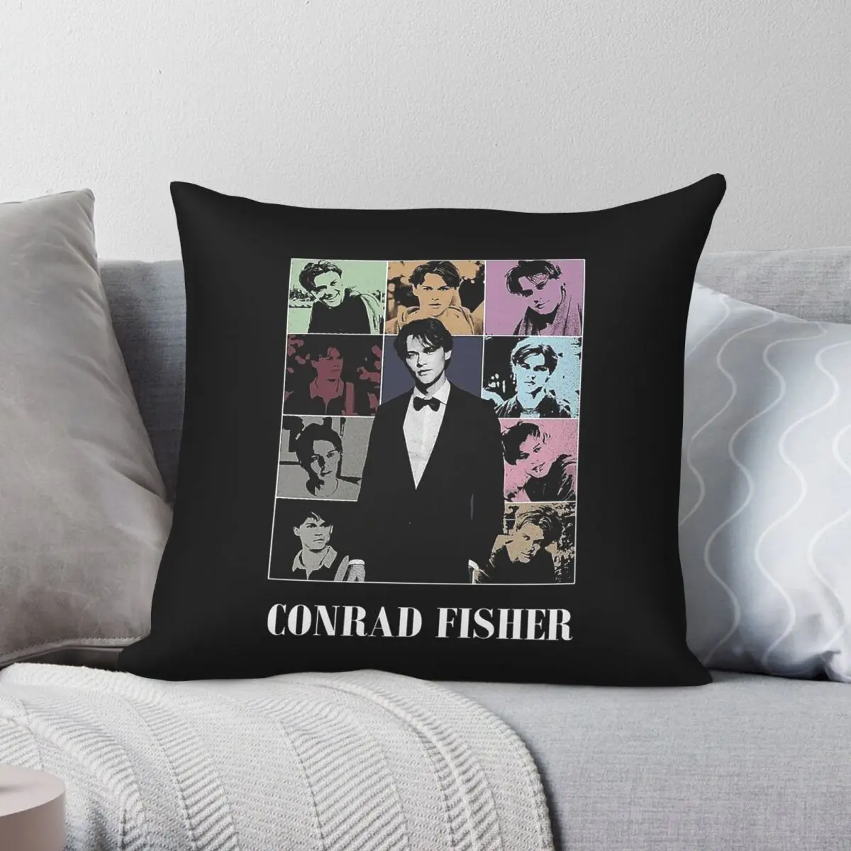 Vintage Conrad Fisher Tour Square Pillowcase Polyester Linen Velvet Creative Zip Decorative Sofa Seater Cushion Case 18