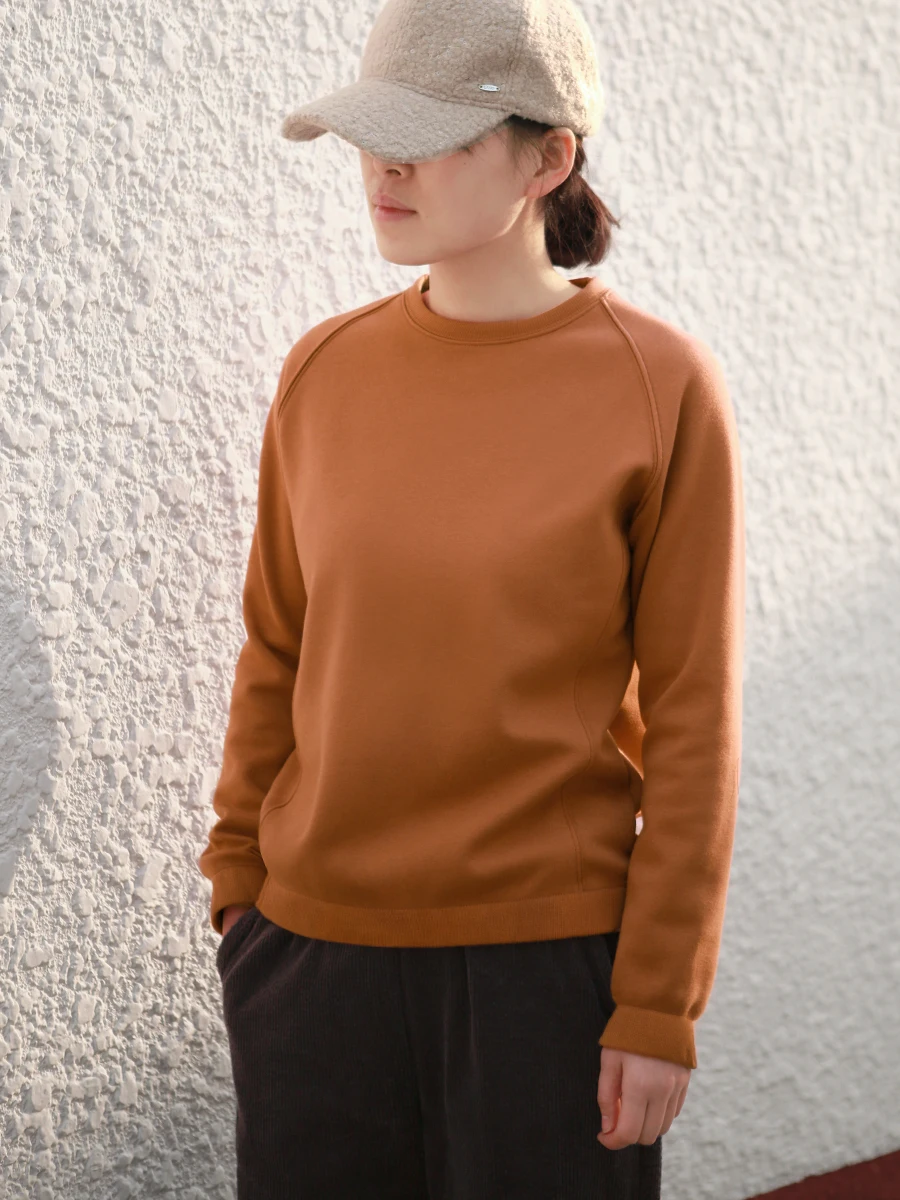 

Autumn Winter Loose Fit Spor Thi Long Sve Hoodie Casual Knitted T-irt for Women round Ne Sweatirt Comfortable Co...