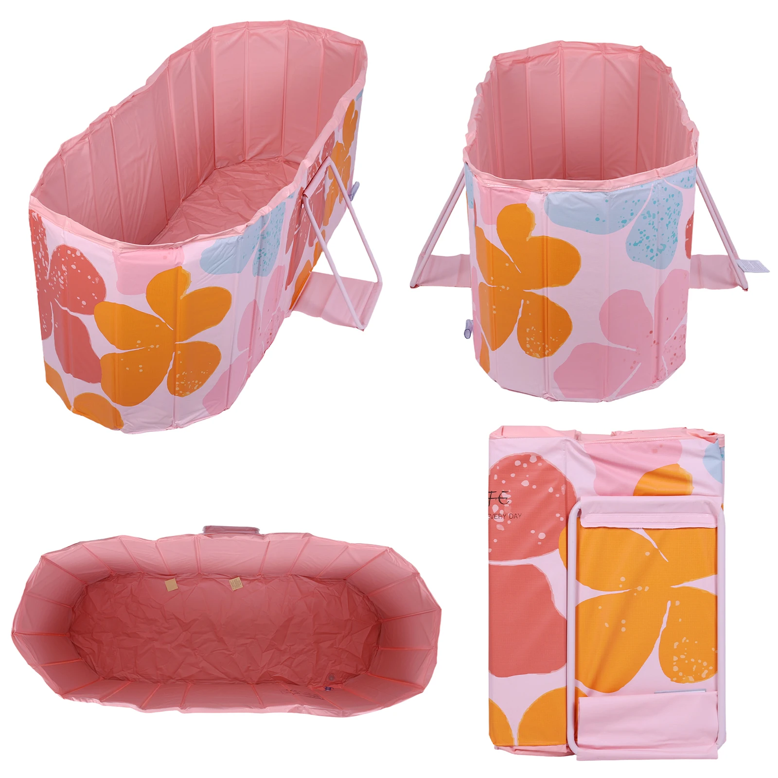 

47 Inch Portable Bathtub 5-Layer Insulated Liner Foldable Bathtub for Athletes for Shower Baths at Home Indoor & Outdoor