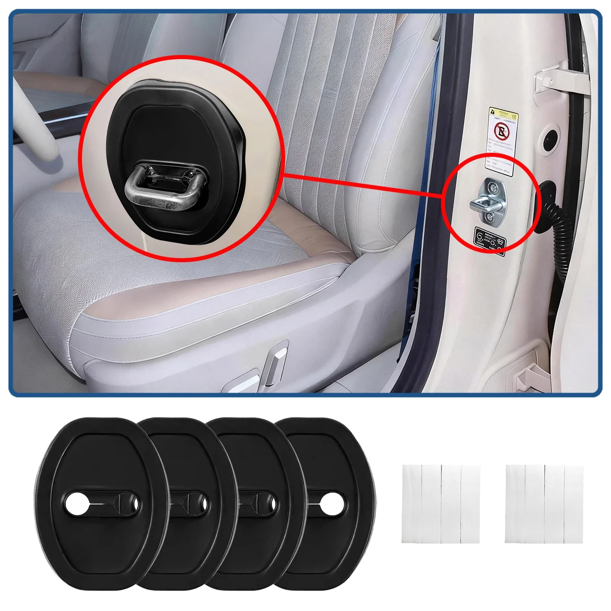 1/2SETS Car Door Lock Protect Cover 4Pcs Per Set Durable Anti Freeze Dustproof Universal Car Exterior Protector Accessories