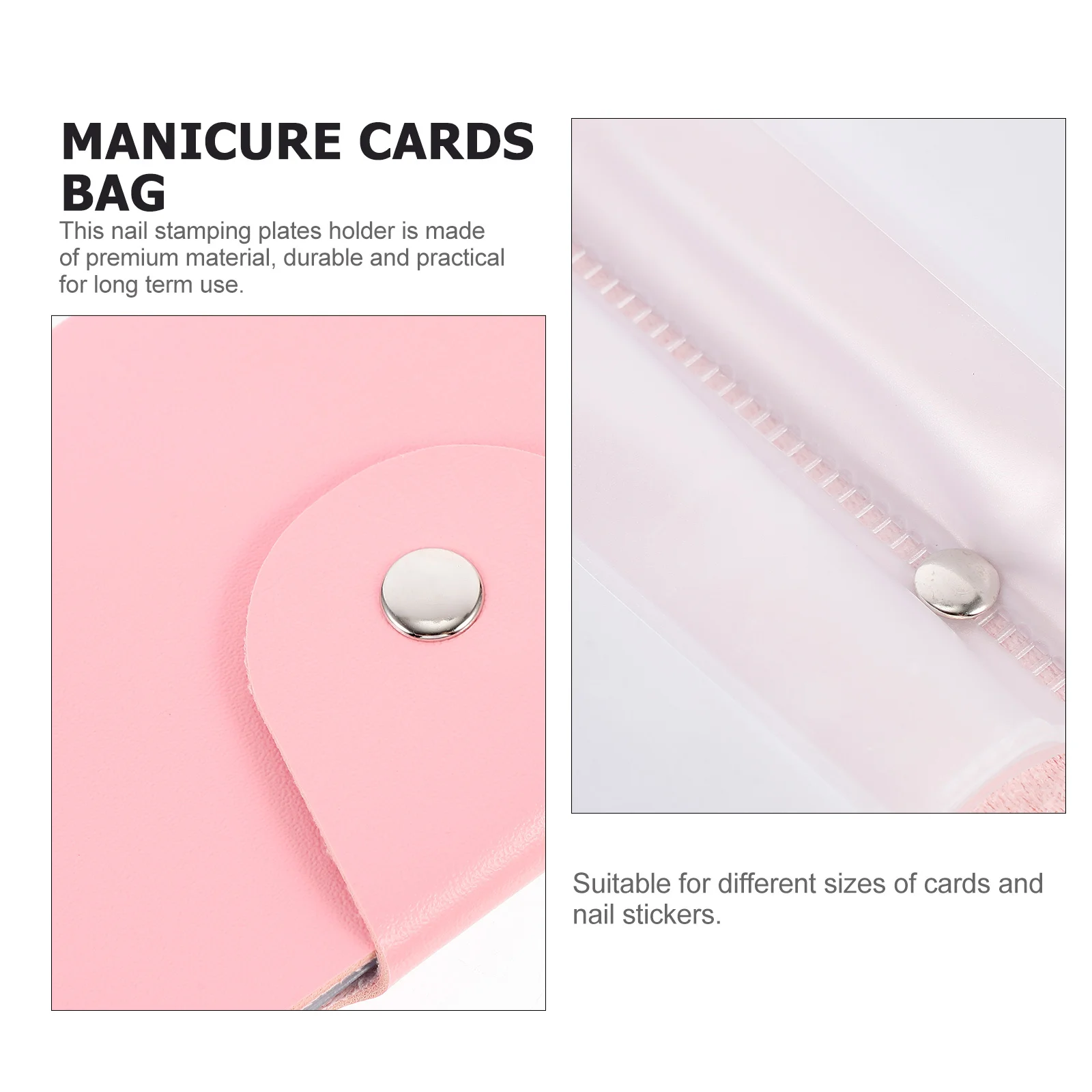 

1Pcs Nail Art Plates Storage Pouch Portable Nail Stamping Plate Holder Manicure Card Organizer 20 Slots Manicure Cards Bag