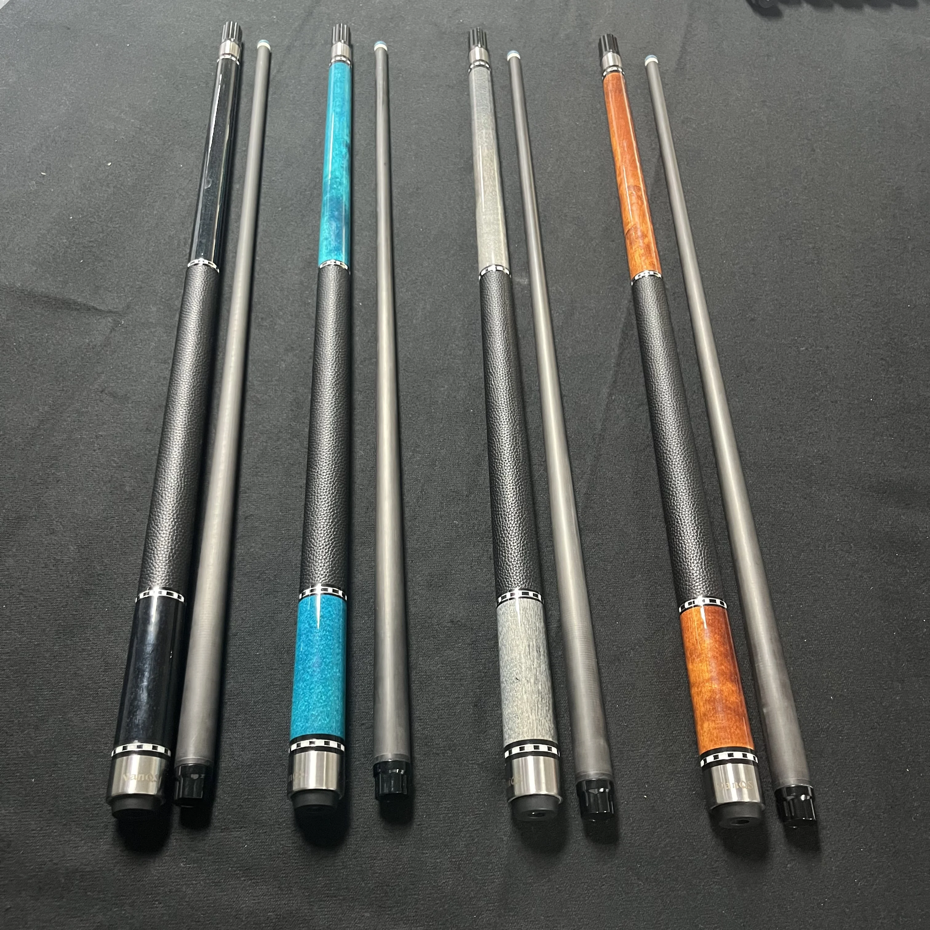 

High Quality VanQS Pool Cue Set,Billiards Equipment Combo with 58-inch Carbon Fiber Shaft Pool Cue Stick,One Case with Long Bag