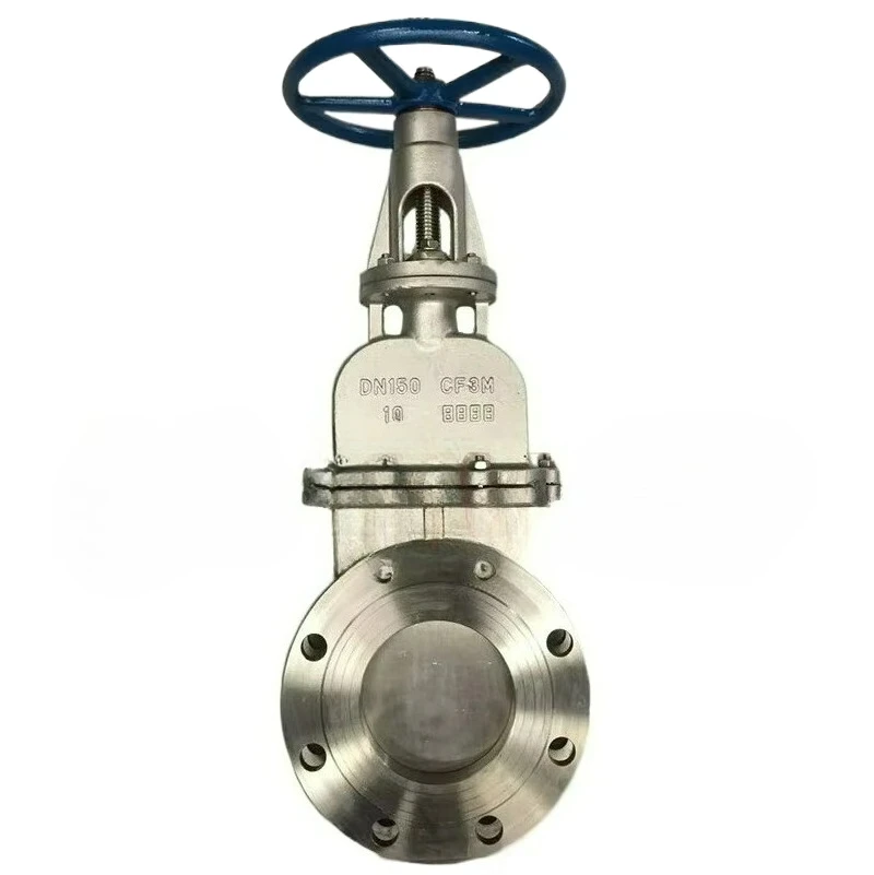 DMZ73F/W-10P Stainless Steel CF8 CF3 CF8M CF3M Non Rising Stem Wafer Type Manual Knife Gate Valve