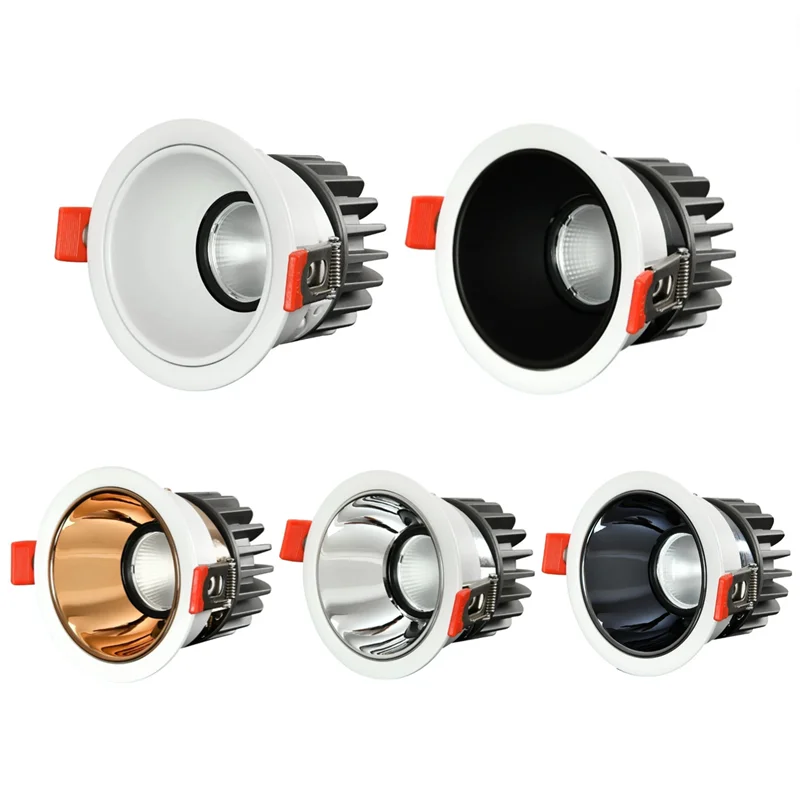 Imagem -02 - Holofotes Led Embutidos Anti-reflexo Downlights Teto da Sala sem Luz Principal Ajustável 7w9w12w15w Luminárias Internas