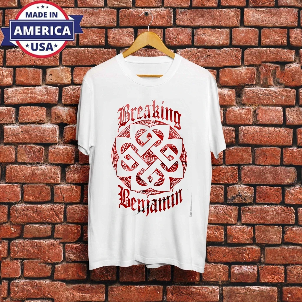 Camiseta Unissex Breaking Benjamin, Presente para Fãs, Lembrança de Tour, Camiseta Retro Comemorativa para Homens, Camiseta de Manga Curta para Uso Diário