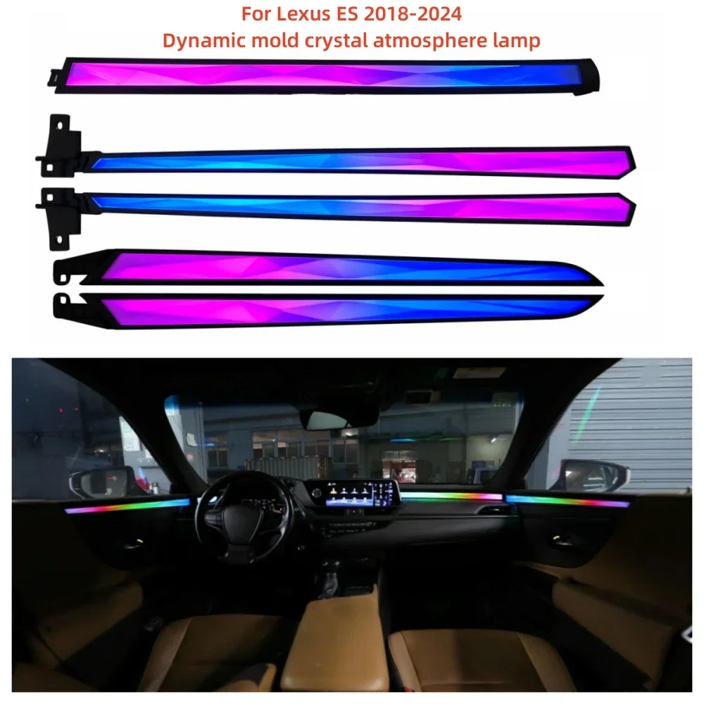 

Crystal Ambiance Light Dynamic mold For Lexus ES 2018-2024 Decorate light LED Atmosphere Lamp Interior Footwell light original