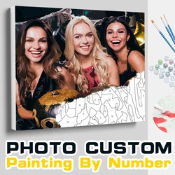 PhotoCustom Your Own Personalized Photo Paint Painting By Numbers Kits For Adults Couple Photo Coloring By Numbers For Home Deco