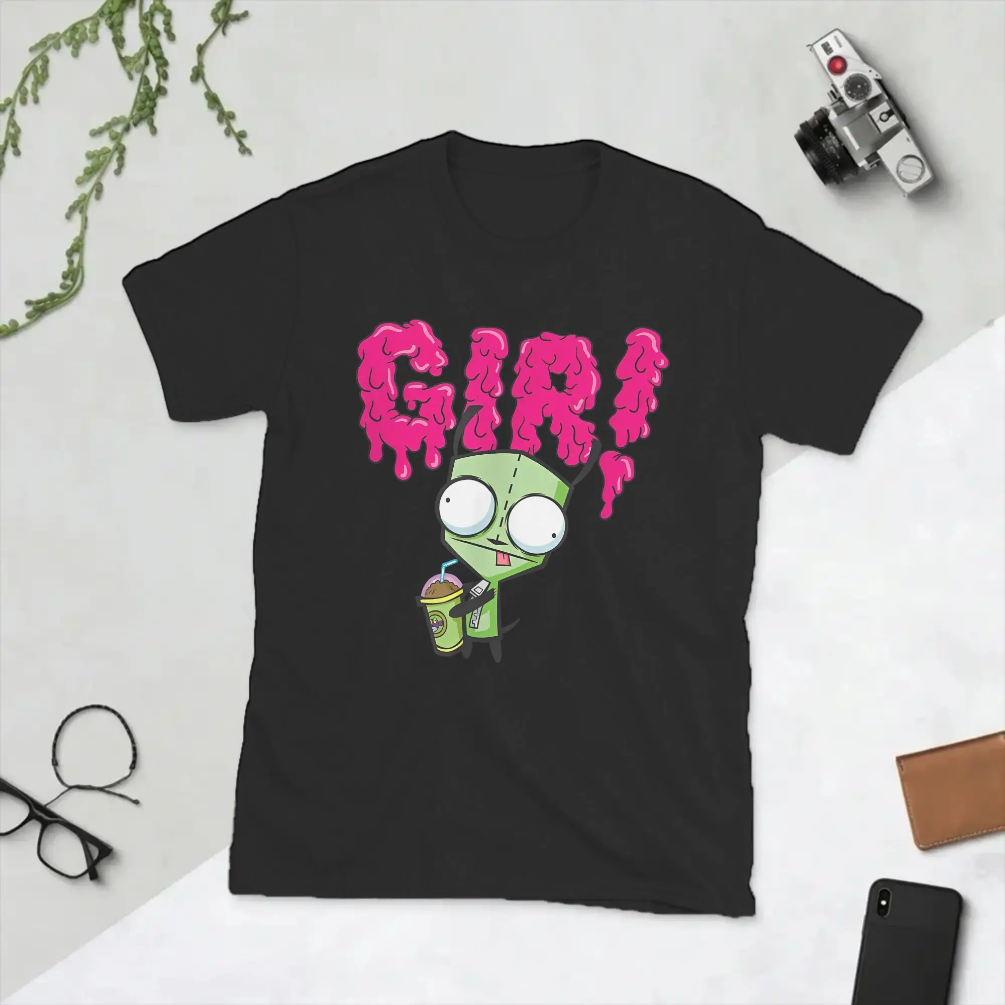 Invaders Zim Gir T Shirt Men Cotton Novelty T-Shirt Round Neck  Tee Shirt Short Sleeve Clothes Plus Size