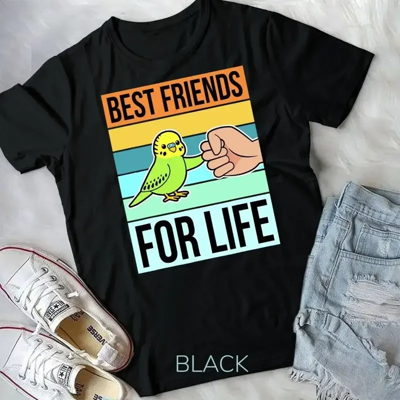 Parakeet Tshirt Budgie Items Bird Budgerigar Parrot Unisex T shirt Vintage Clothes