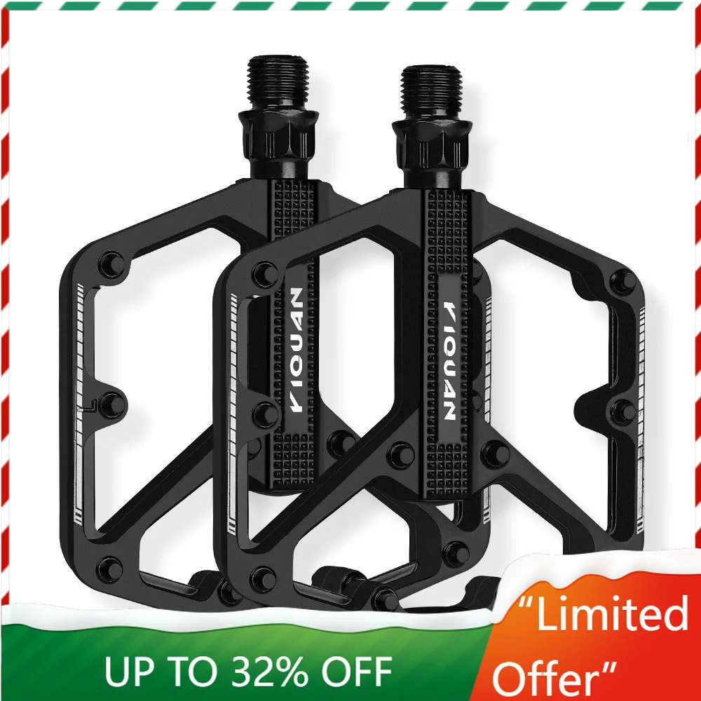

Aluminum Alloy Wide Anti Slip Bicycle Pedals for Road and Mountain Bikes DU Threaded Bike Accessories