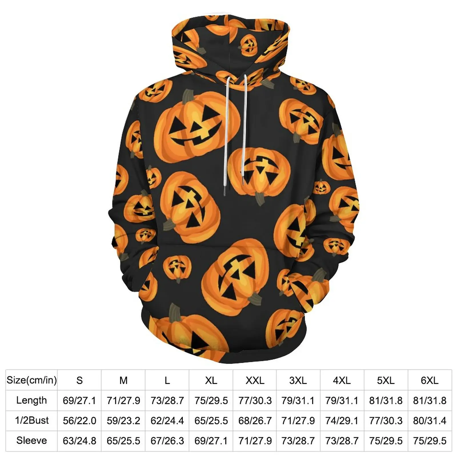 Happy Pumpkin Face Casual Hoodies Halloween Kawaii Graphic Loose Hoodie Spring Long Sleeve Street Fashion Oversize Sweatshirts