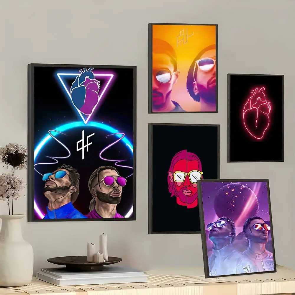 Póster de rapero PNL QLF Singer Whitepaper, pegatina de papel impermeable, pintura de pared de arte estético para cafetería y Bar