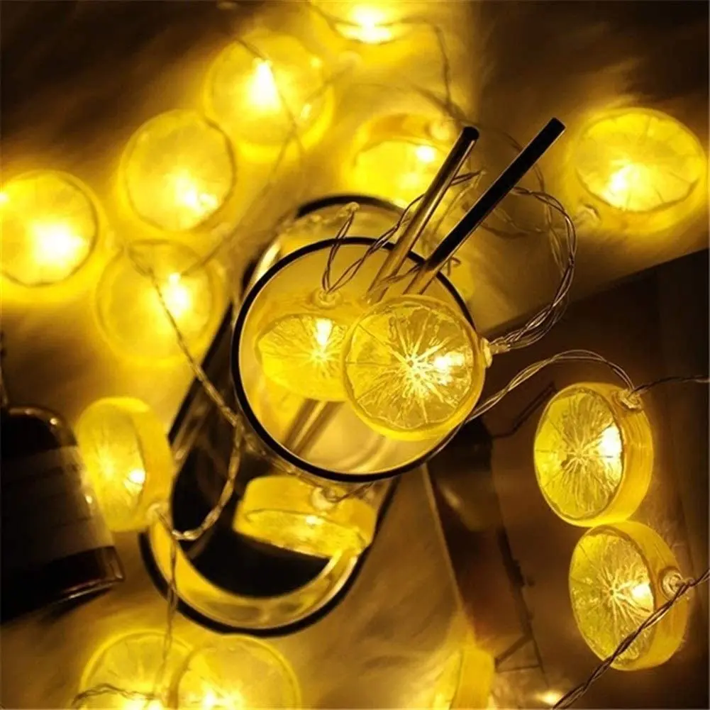 Decorazioni natalizie per la casa Led Lemon String Light 3M 20LEDs a batteria Ghirlanda interna Wedding Decor Night Light, Capodanno 2024 / Natale /