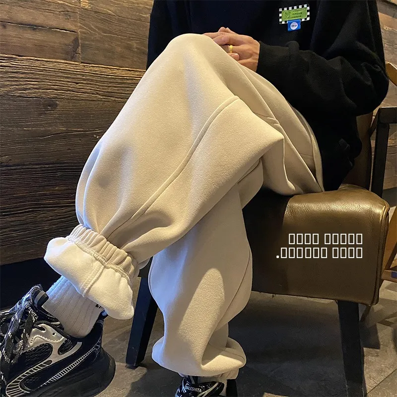 

Мужские повседневные брюки Thiened Fce, осенне-зимние теплые брюки, модные универсальные спортивные брюки свободного кроя Harlan Sle Elastic...