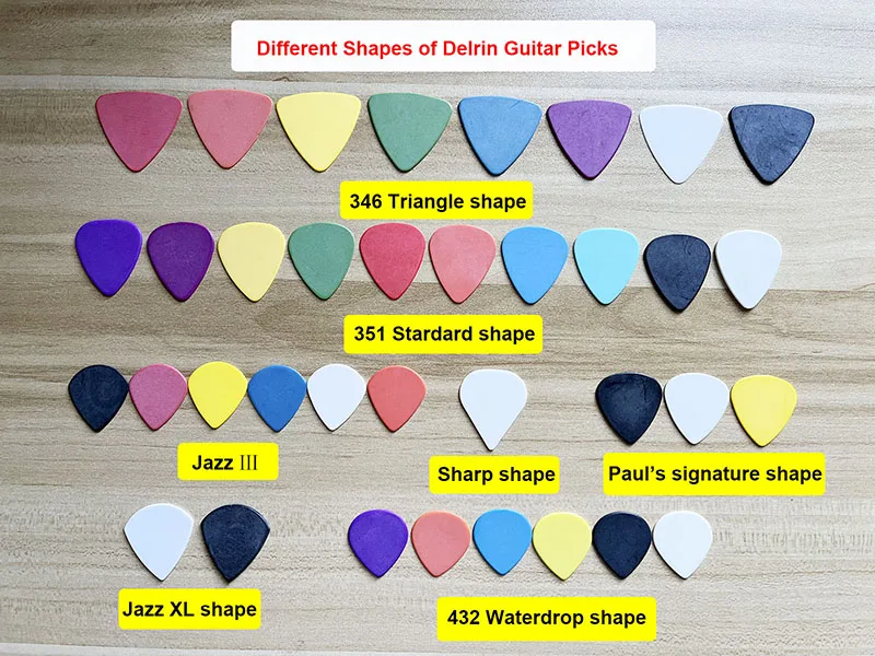 100 Stück Delrin-Gitarrenplektren JAZZ III JAZZ XL Dreieckige Form Schärfere Spitze Matt-Finish Ohne Logo Dreieckige Gitarrenplektren – Detail 6
