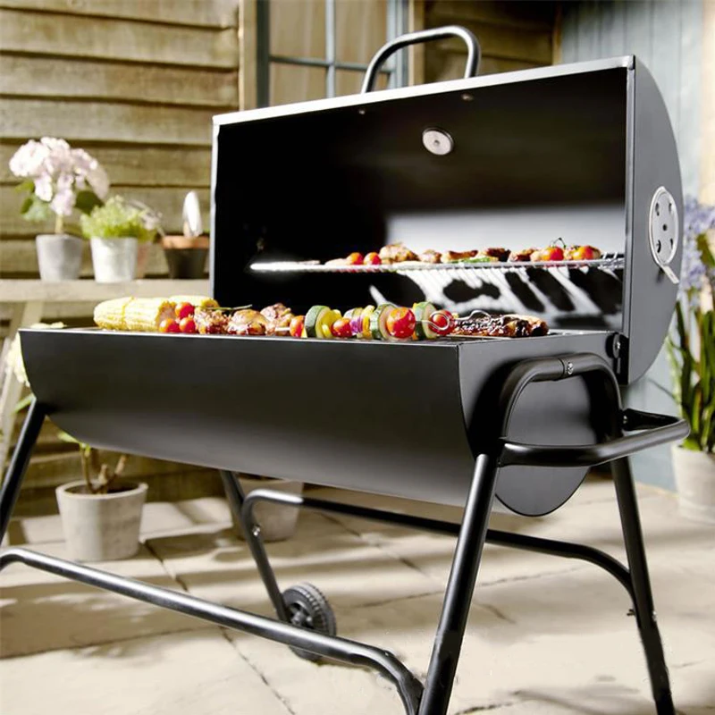 American Style Barbecue Grill, Outdoor Charcoal Grill, Windproof Enclosure, Barbecue Meat Carbon Stove