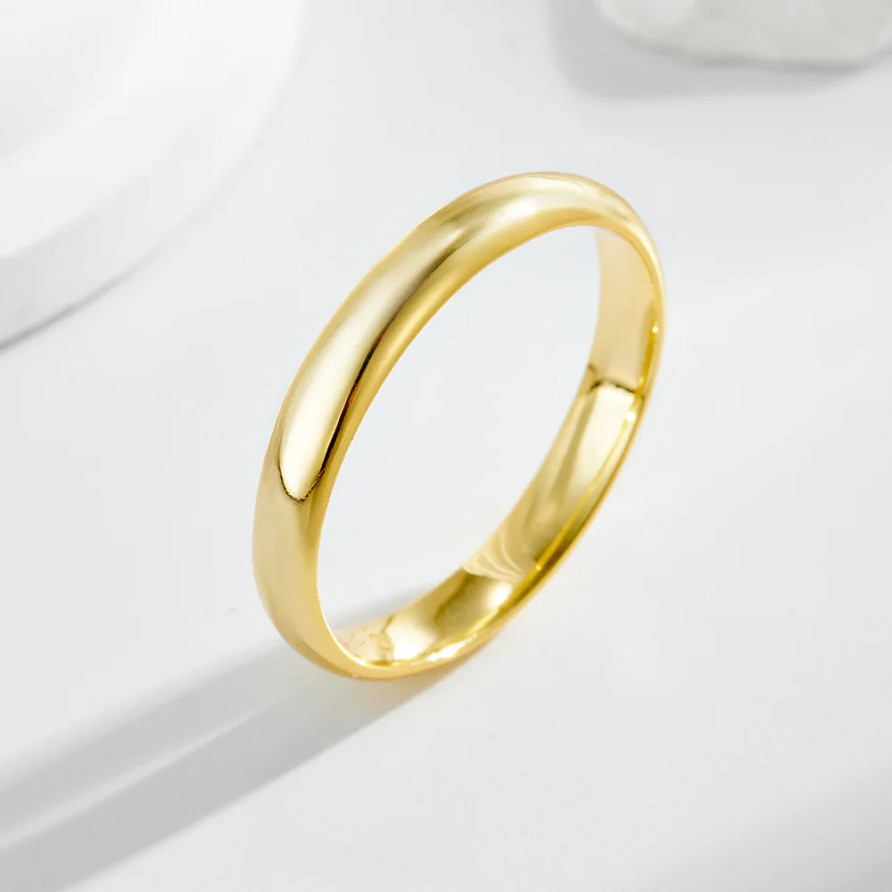 Withered S925 Pure Silver 3mm Plain Ring With Simple Aperture Ring Elegant Party Jewelry Rings Women's Ring