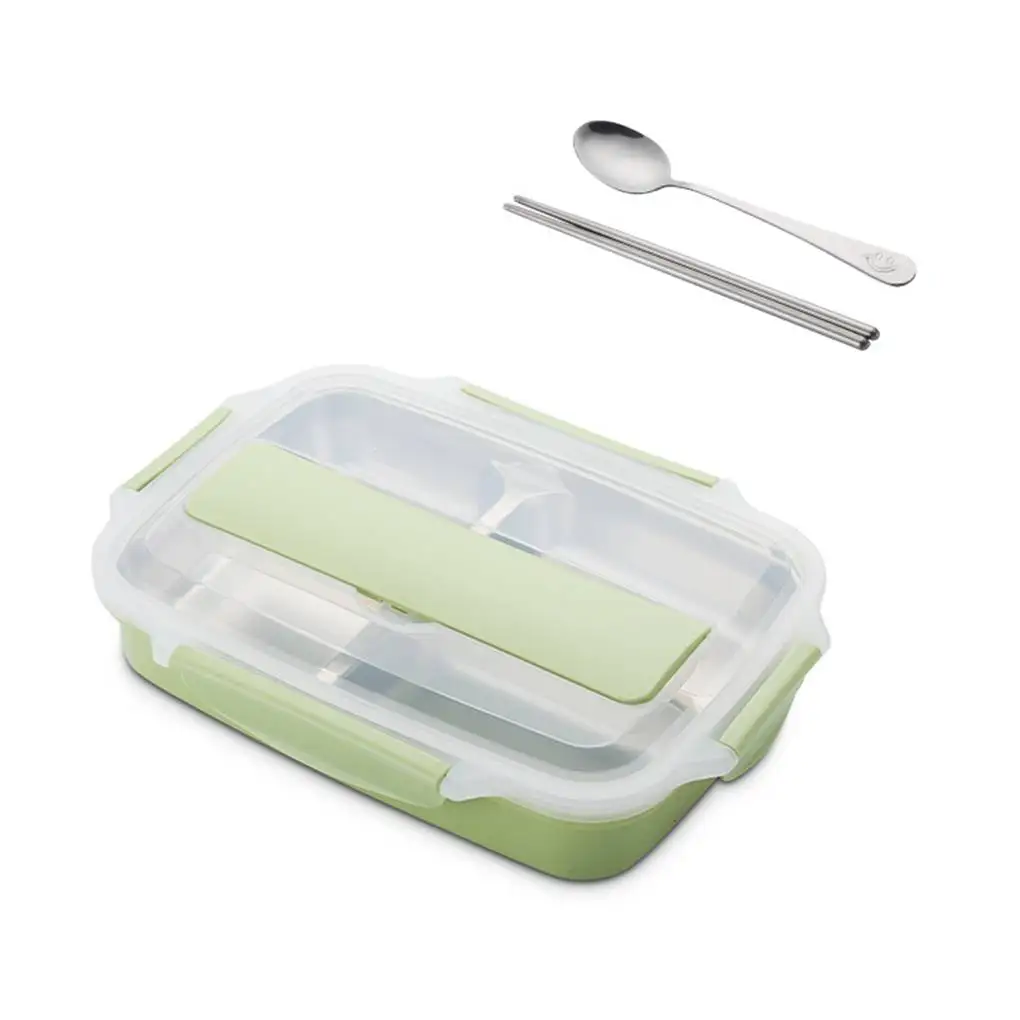 

Безопасный полипропиленовый пластиковый термоизоляционный ланч-бокс из нержавеющей стали, контейнер для еды, герметичный футляр для обеда