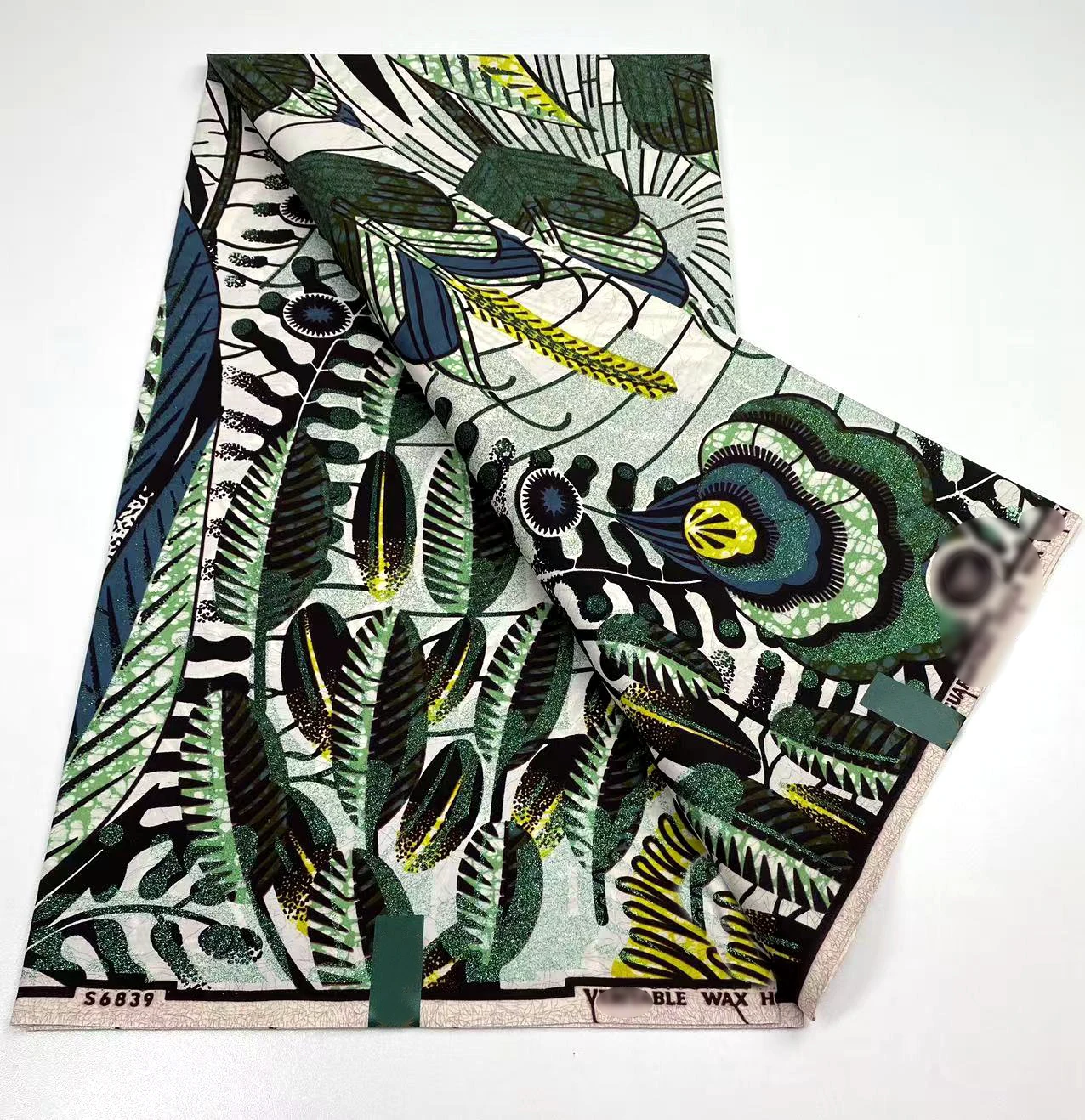 قماش شمع قطني أفريقي مطبوع قماش شمع جراند سوبر هولانداي شمع ذهبي لامع 6 ياردات لكل قطعة #6