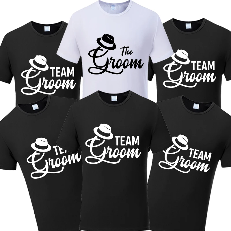 Team Groom Crew  T-shirt for Boyfriend Single Farewell Bachelor Stag Party Engaged Wedding Tees Groomsmen Best Man Y2k Tops