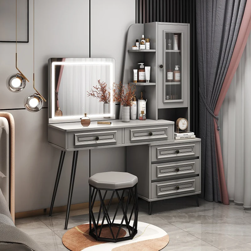 

Nordic Set Minimalist Vanity Tables Stool Bedroom White Girl Vanity Tables Drawer Mirror Small Coiffeuse De Chambre Furniture