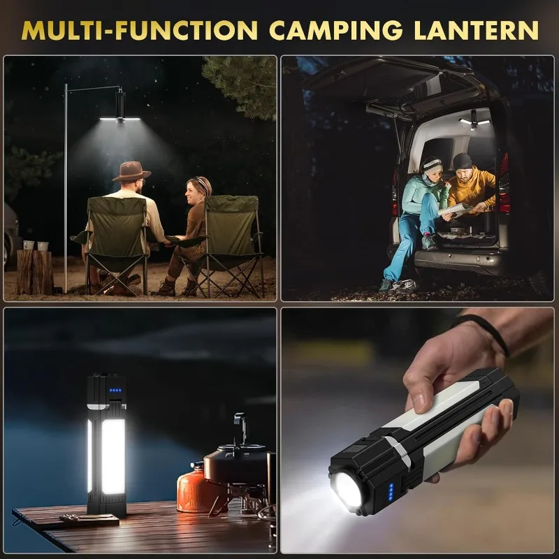 Foldable USB Rechargeable Tent Camping Light 3000mAh Travel Lanterns Outdoor Emergency Lighting LED Camping Lamp