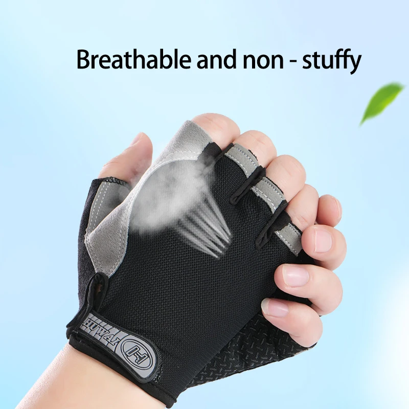 Cycling Gloves Fitness Men Women Abrasion-resistant Gym Gloves Outdoor Sport Exercises Yoga Breathable Mesh Sun protection Glove