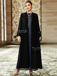 Elegant Simple Abaya for Women, Eid Mubarak, Dubai Muslim Cardigan, Turkey Islamic Clothing, Caftan, Arabic Female Modest Robe