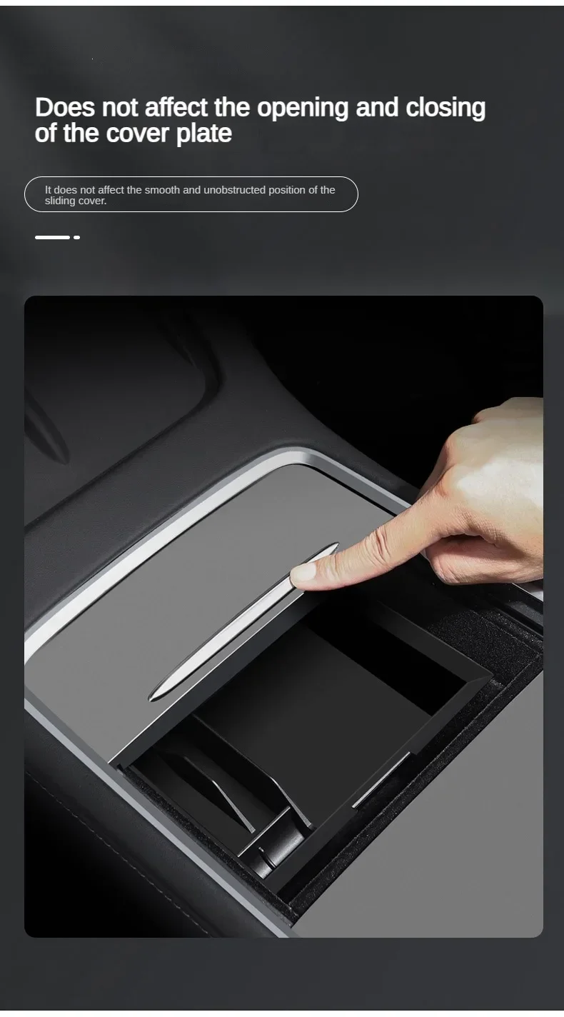 Für Tesla Modell Y 3, Mittelkonsole Lagerung Organizer Box Tablett Armlehne Versteckte Box Bins Tasse Halter Auto Innen Zubehör – Detail 15