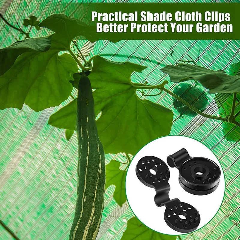 40 Pcs Sun Shade Net Clip Garden Tools Greenhouse Shade Cloth Fix Clamp Plastic Grommet Fence Netting Installation Hook