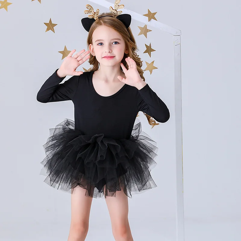 HOT Girl Ballet TuTu Dress Lace  Ballet Kids Dancing Party Dress Performance Costume Princess Wedding Girl Dress 2-8 Ys