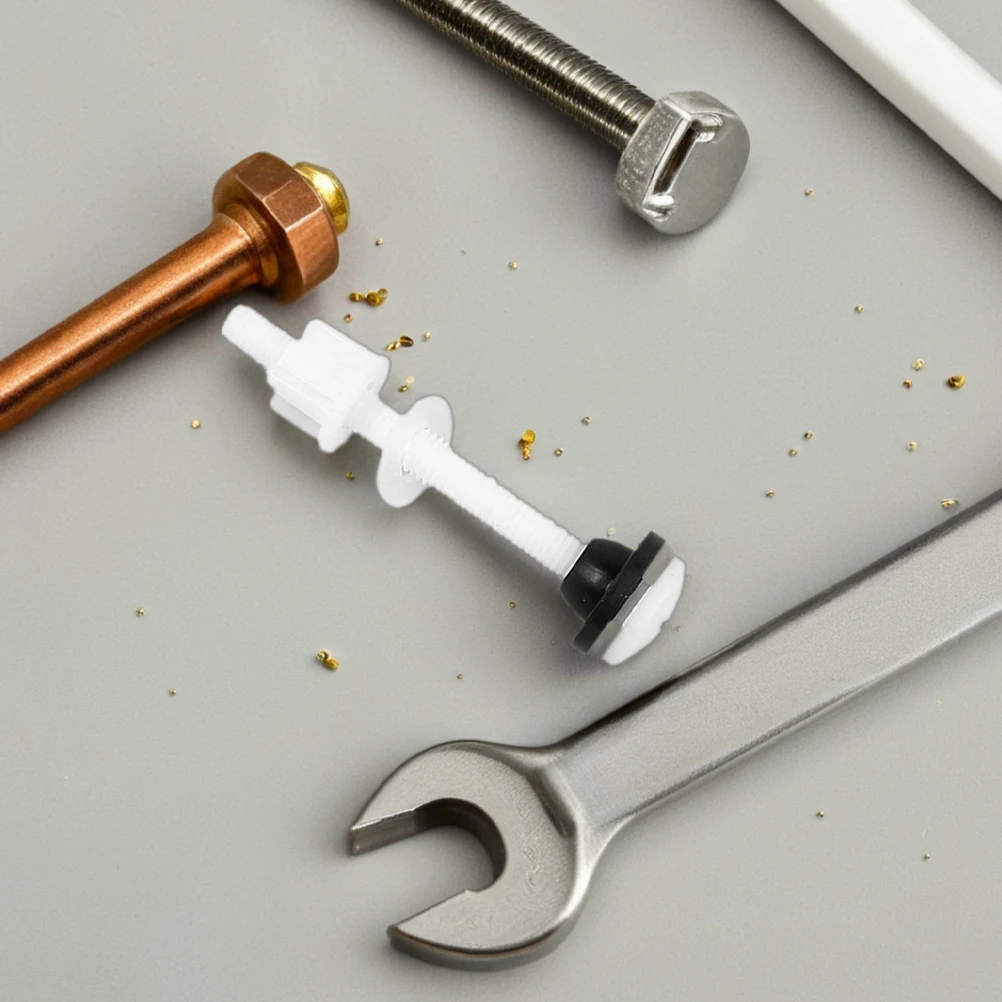 

1set Toilet Accessories Set Tank Bolt Kit Plastic Gasket Replacement Parts Bowl Hardware Noise Reduction Universal