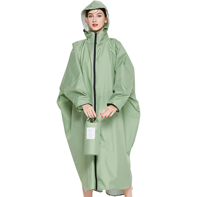New Big Size Thicken Women Raincoat Waterproof Long Rain Coat Adults Outdoor Hiking Windproof Men Biker Lengthen Rainwear Jacket