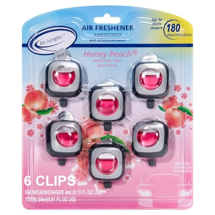 

Scent Car Air Freshener Vent Clip, Long Lasting Up to 80 days, Natural Essential Oil Car Fragrance for Women and Men, Odor Elim