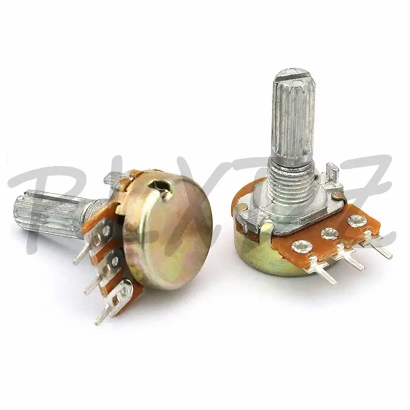 5 Stück wh148 3-polig b 1k 2k 5k 10k 20k 50k 250k 500k k 1m Einzel potentiometer Wellenlänge 20 l20mm