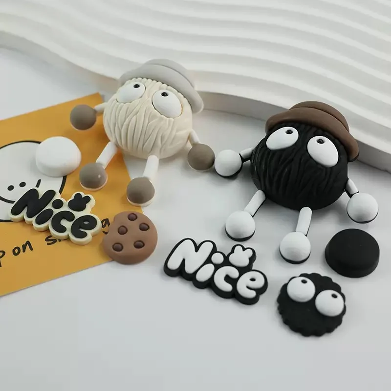 New Fashion Set Hole Shoe Accessorie Women Cute Bear Flowers DIY 3D Shoe Buckle Woman Many Kinds Clog Shoes Decorations image 4