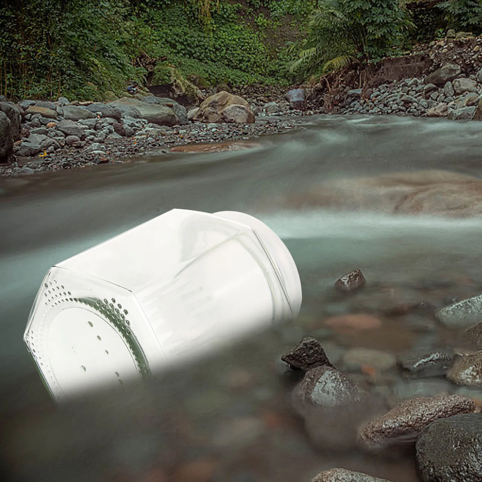 

Portable Glass Bottle for Fish Winter Fishing Accessory Sturdy Outdoor Water Intake Container Reusable Shrimp Holder