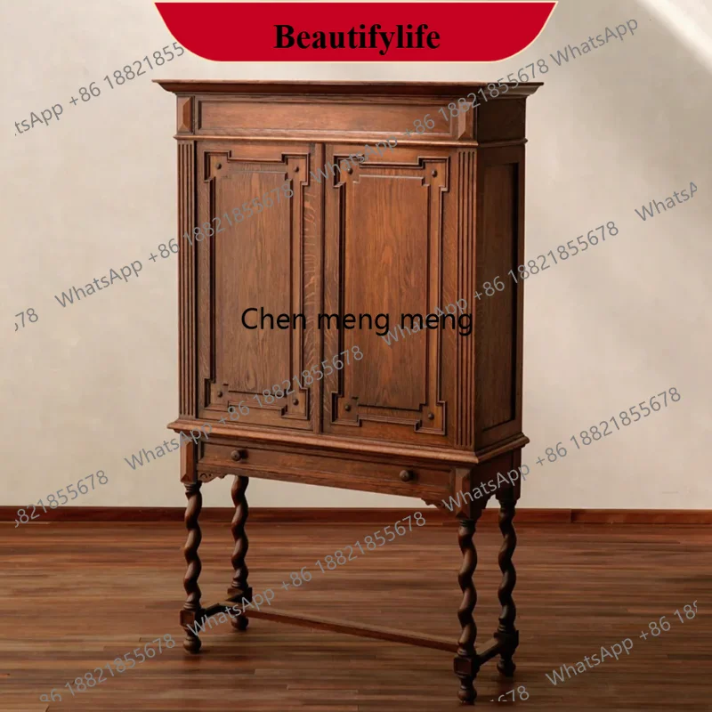 

Тумба-витрина M178 в средневековом французском стиле, ретро-дизайнерский буфет для прихожей/винный шкаф