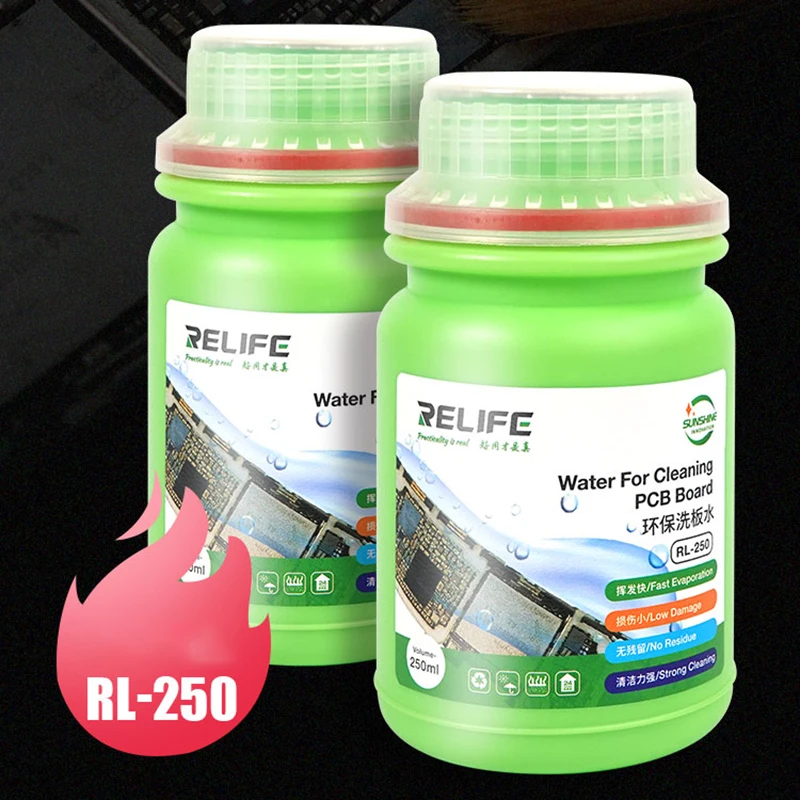 RELIFE RL-250 250ML Lead-free Soldering Flux Cleaner Liquid For Phone Computer PCB BGA Motherboard Cleaning Water