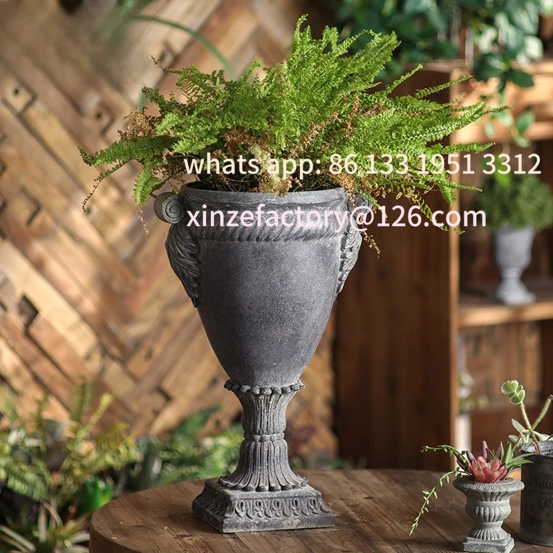 

Customizable wabi-sabi wind retro vase ornament entrance goblet flower device retro handicraft flower pot shooting props