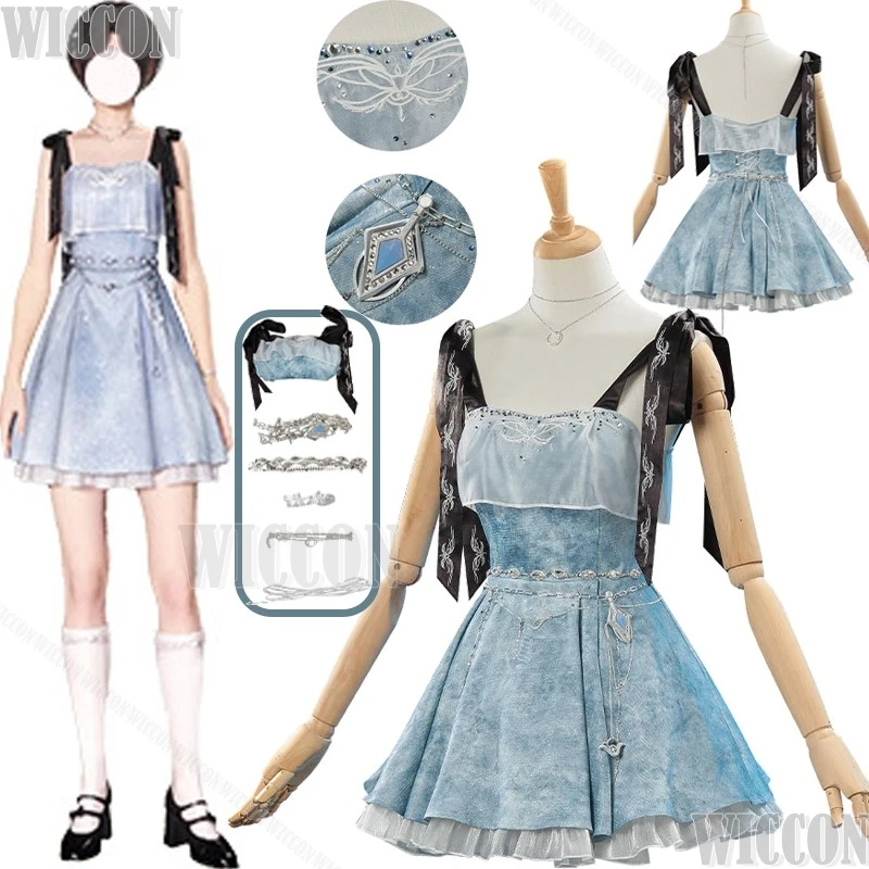 

Caleb Girl Birthday Couple Suit Love And Deepspace Game Cosplay Blue Camisole Dress Sexy Girl Women Clothes Halloween Daily Suit