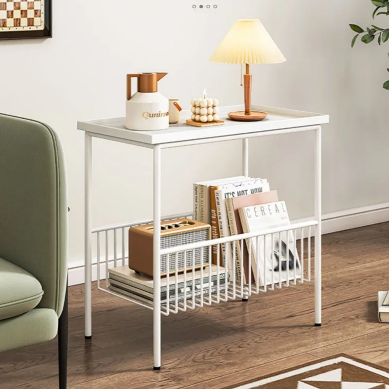 Multi-Functional Iron Side Table, Luxury Sofa Corner Table
