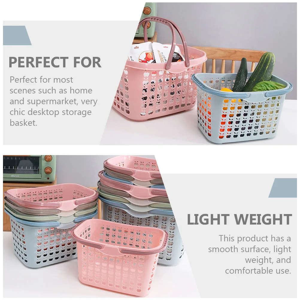 

Plastic Fruit Basket Multi Purpose Storage Basket Handheld for Home Kitchen Supermarket Use Durable Storage Holder