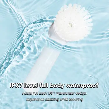 Elektrický čisticí kartáč s rotačním drhnutím, bezdrátový USB 3hlavý víceúčelový drhák na kuchyňské sporáky 10 nejlepší prodej elektrický kartáč na čištění - №9